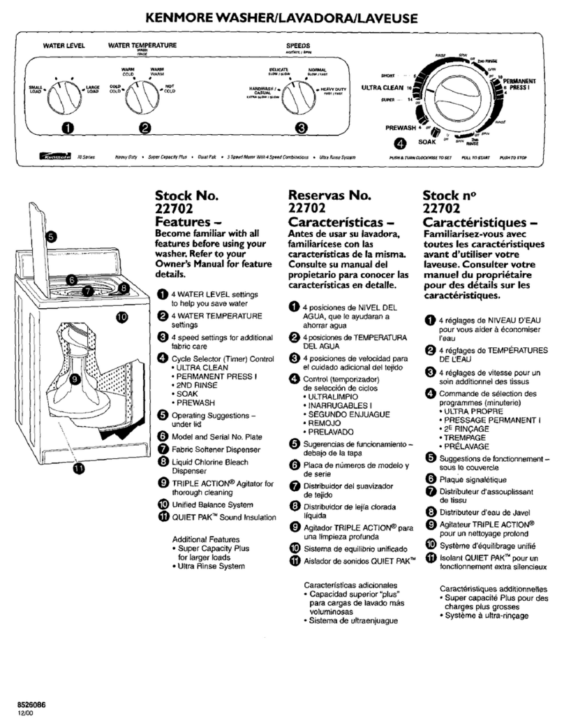 Kenmore 22702 User manual