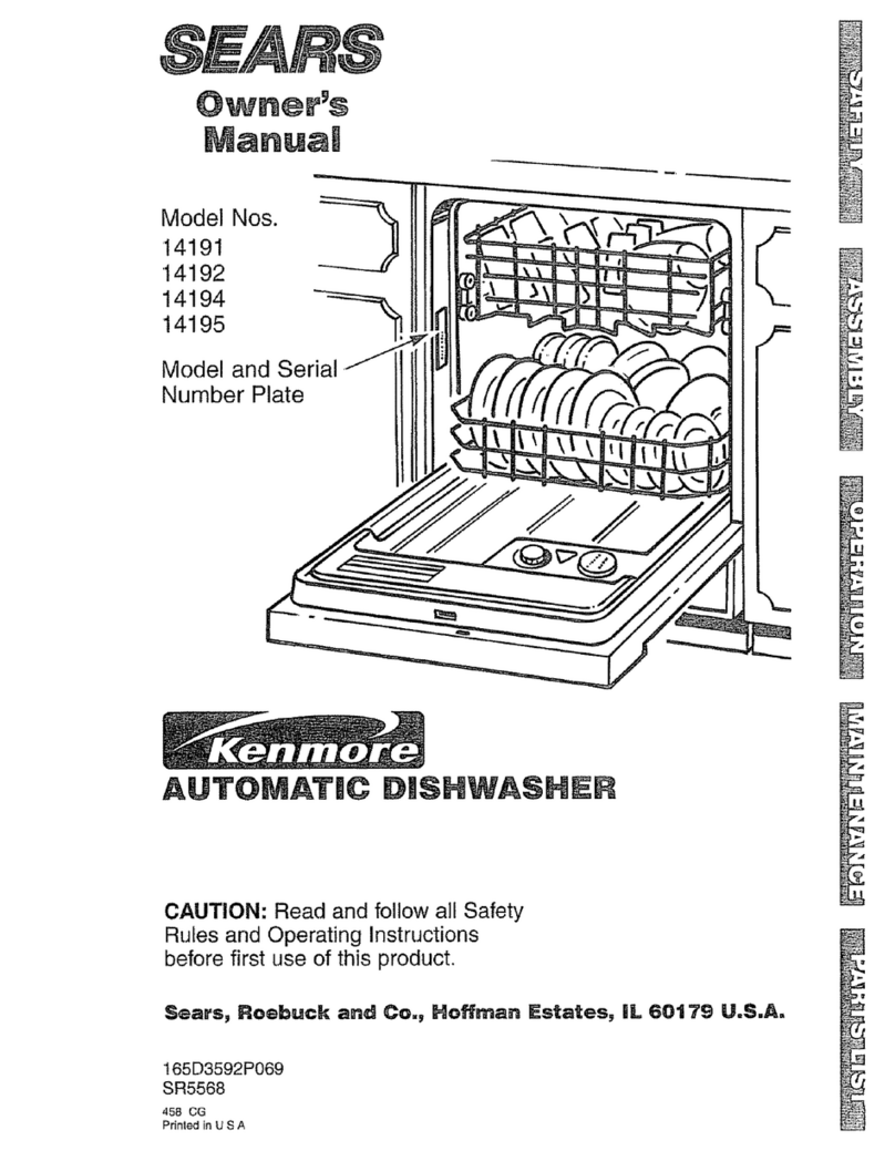 Kenmore Sears 14191 owner's manual