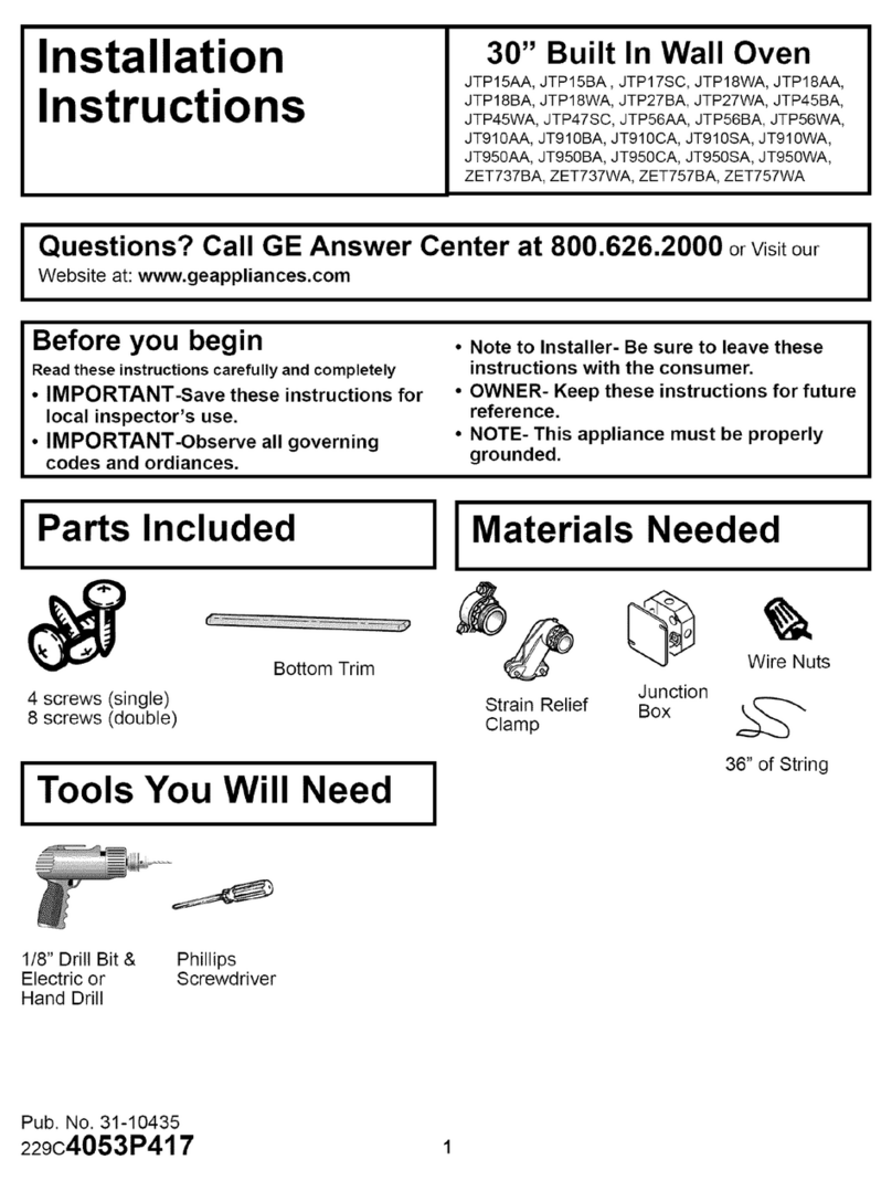 GE JTP15AA User manual