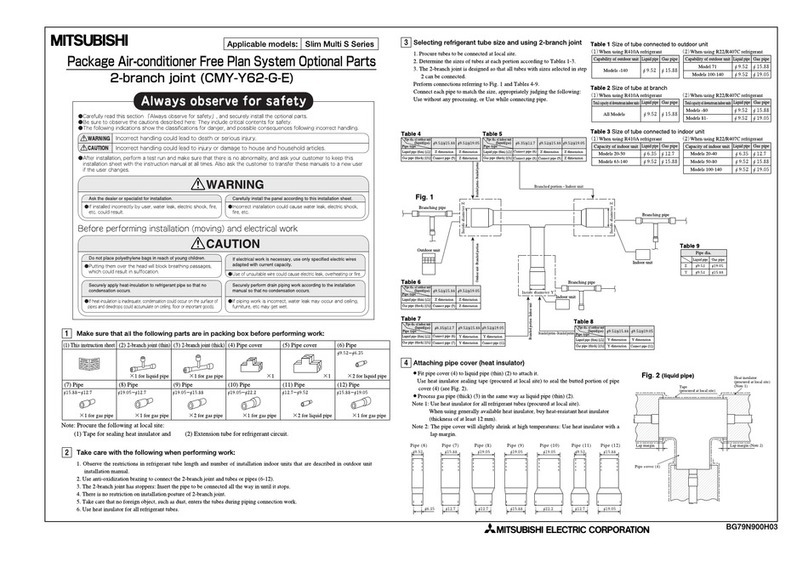 Mitsubishi CMY-Y62-G-E manual&nbsp;