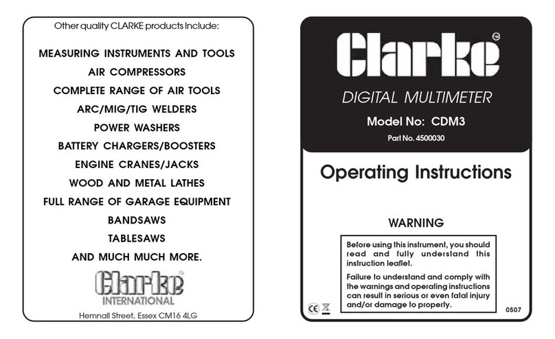 Clarke CDM3 User manual