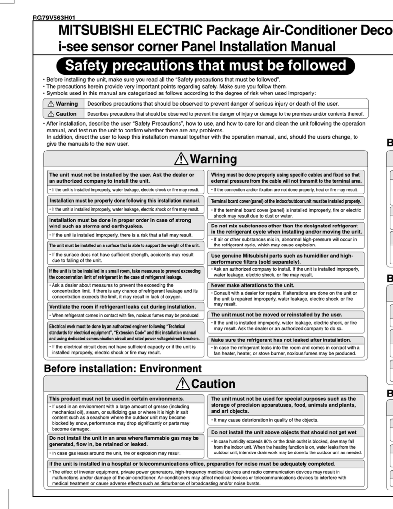 Mitsubishi RG79V563H01 User manual