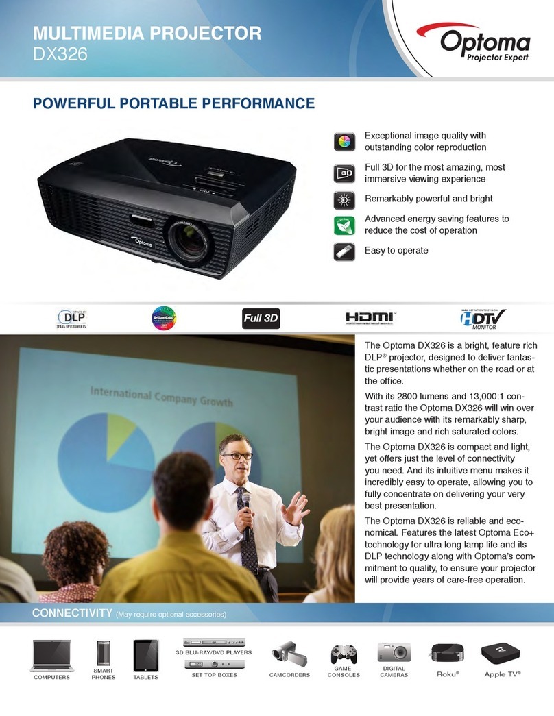 Optoma DX326 User manual
