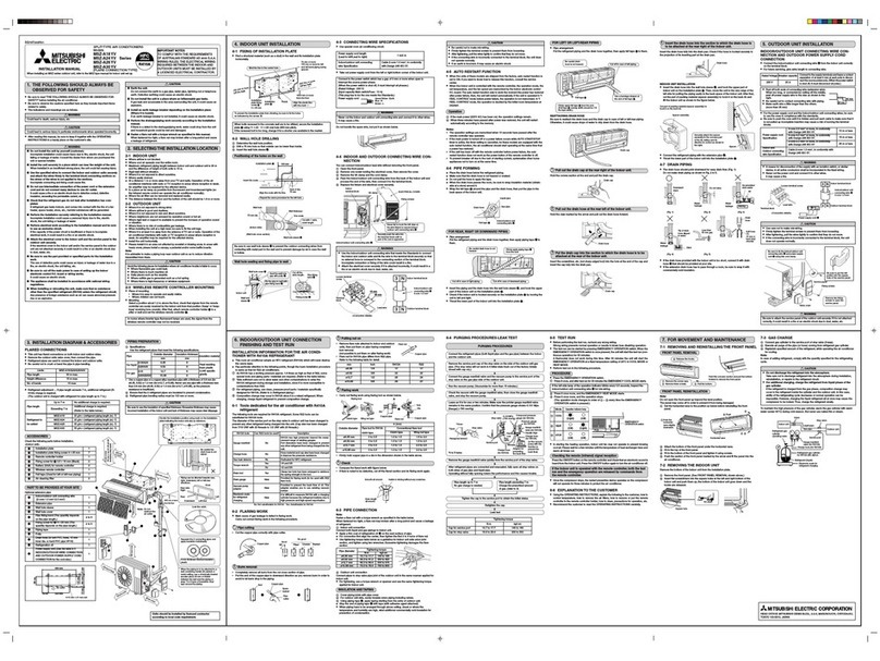 Mitsubishi MSZ-A18 YV Series User manual