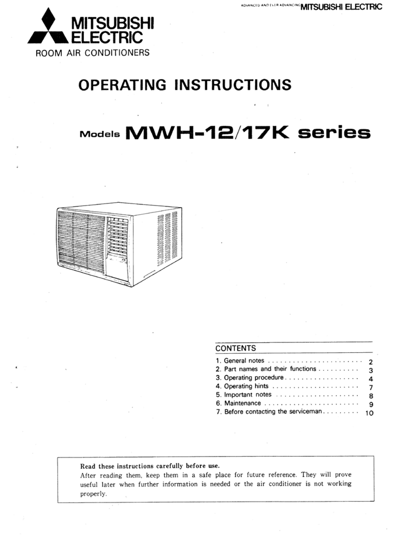 Mitsubishi MWH-12/17K User manual