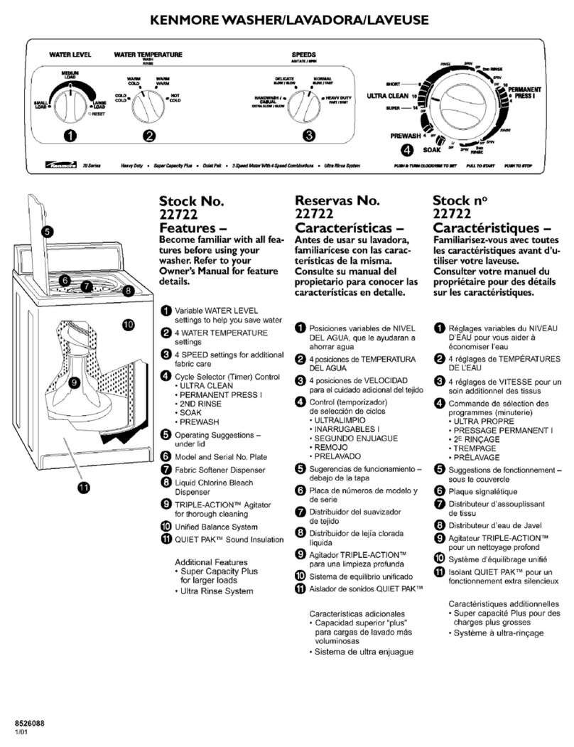 Kenmore 22722 User manual Kenmore 22722 User manual