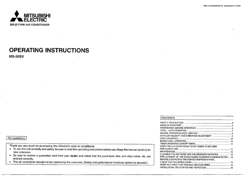 Mitsubishi MS-30SV User manual