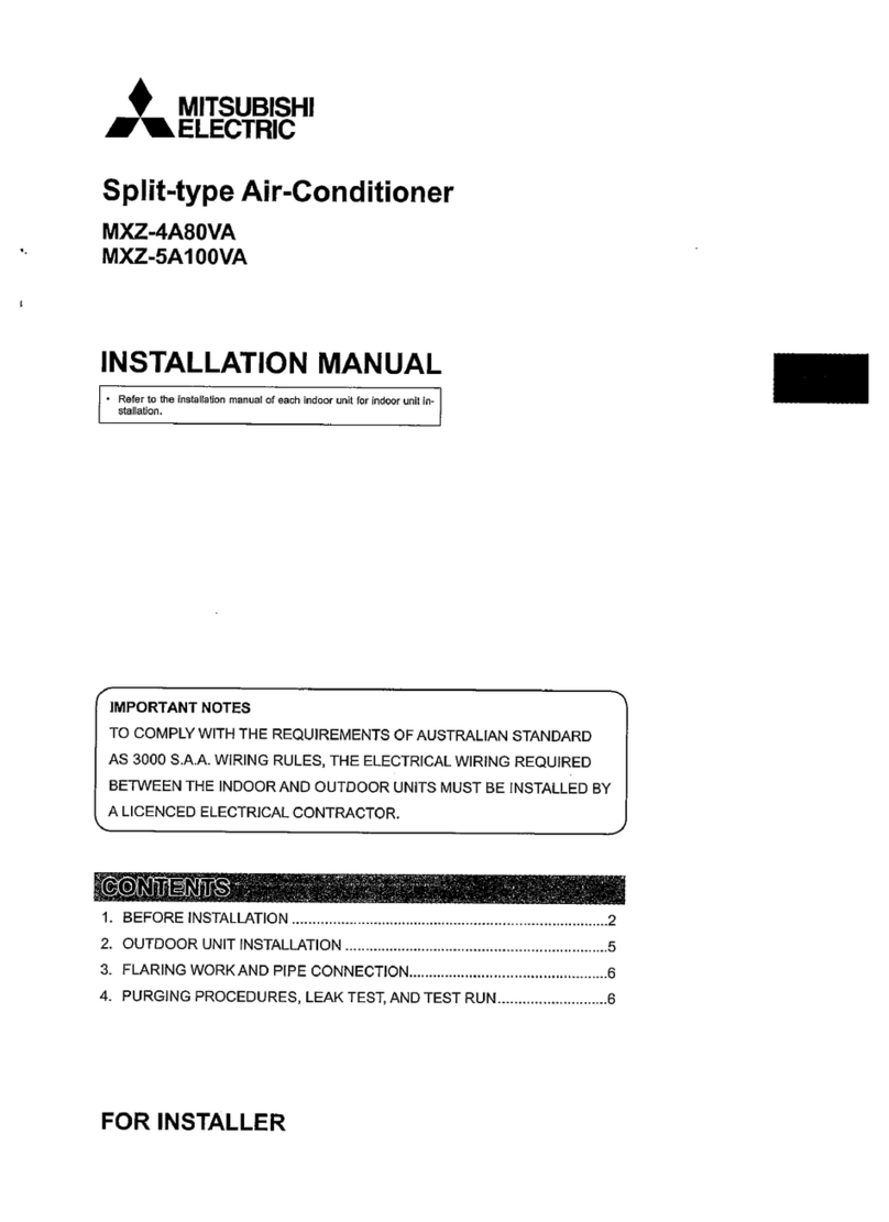 Mitsubishi MXZ-4A80VA User manual