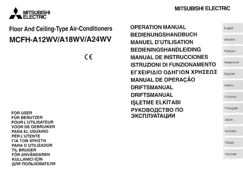 Mitsubishi MCFH-A12WV User manual Mitsubishi MCFH-A12WV User manual
