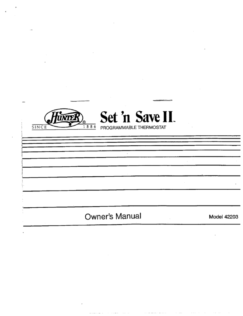 Hunter HUNTER 42203 owner's manual
