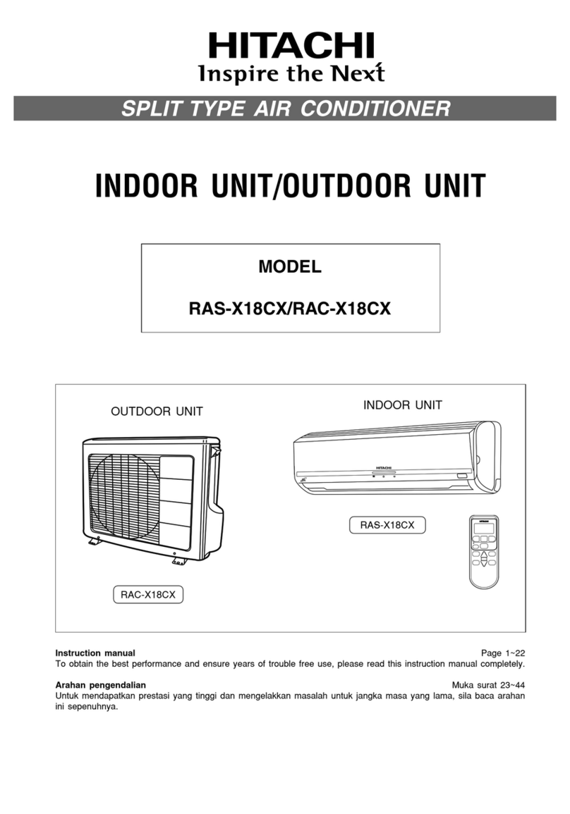 Hitachi RAS-X18CX instruction manual Hitachi RAS-X18CX instruction manual