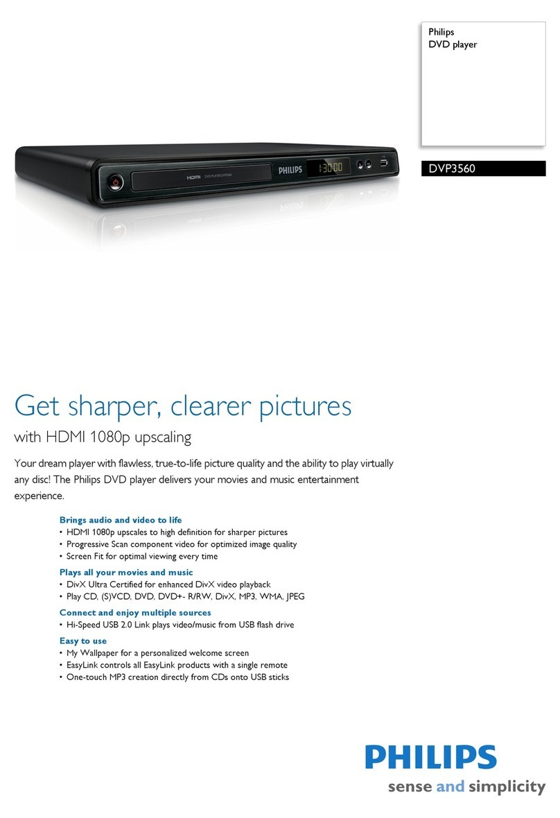 Philips DVP3560 Specifications