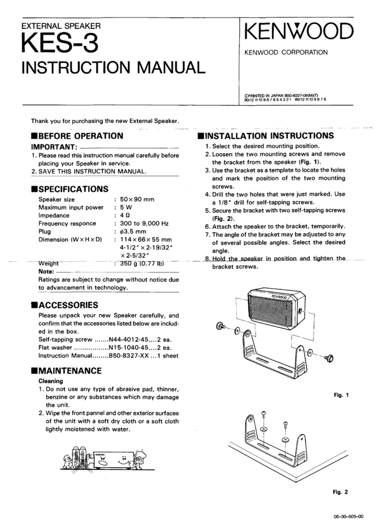 Kenwood KES-3 User manual