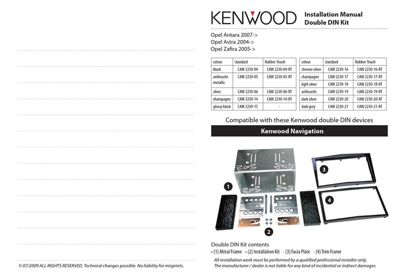 Kenwood Double DIN Kit installation manual