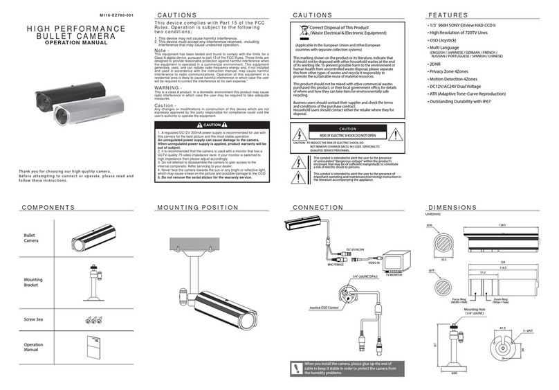 EverFocus M116-EZ700-001 User manual