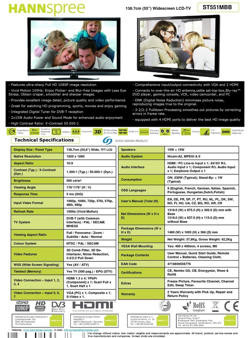 HANNspree ST551MBB User manual