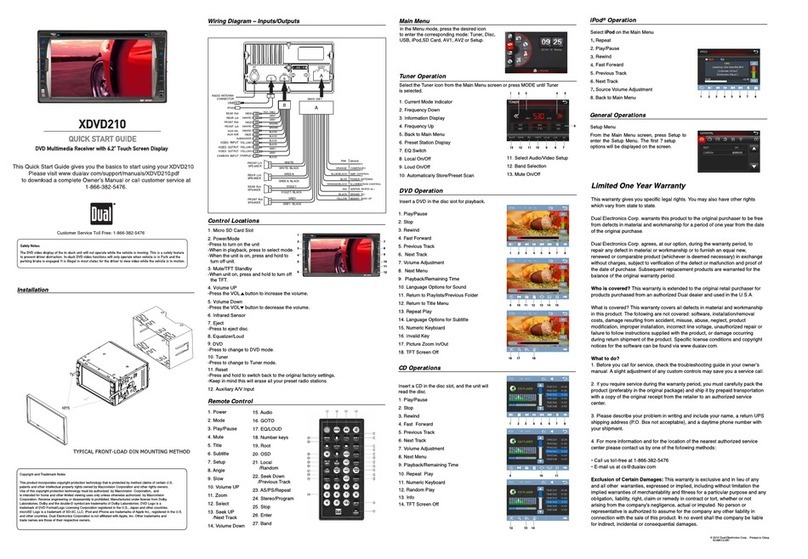 Dual XDVD210 User manual