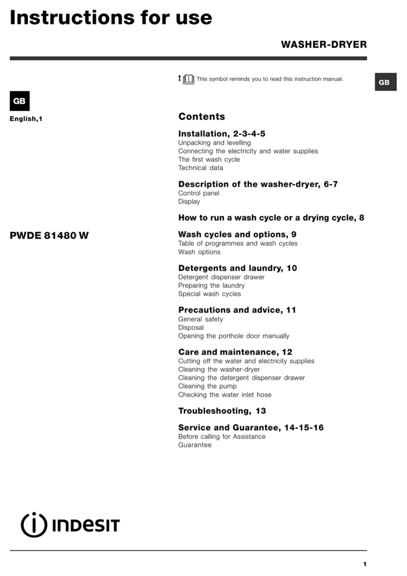 Indesit PWDE 81480 W User manual
