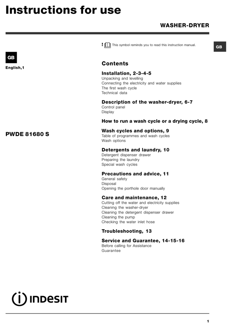 Indesit PWDE 81680 S User manual