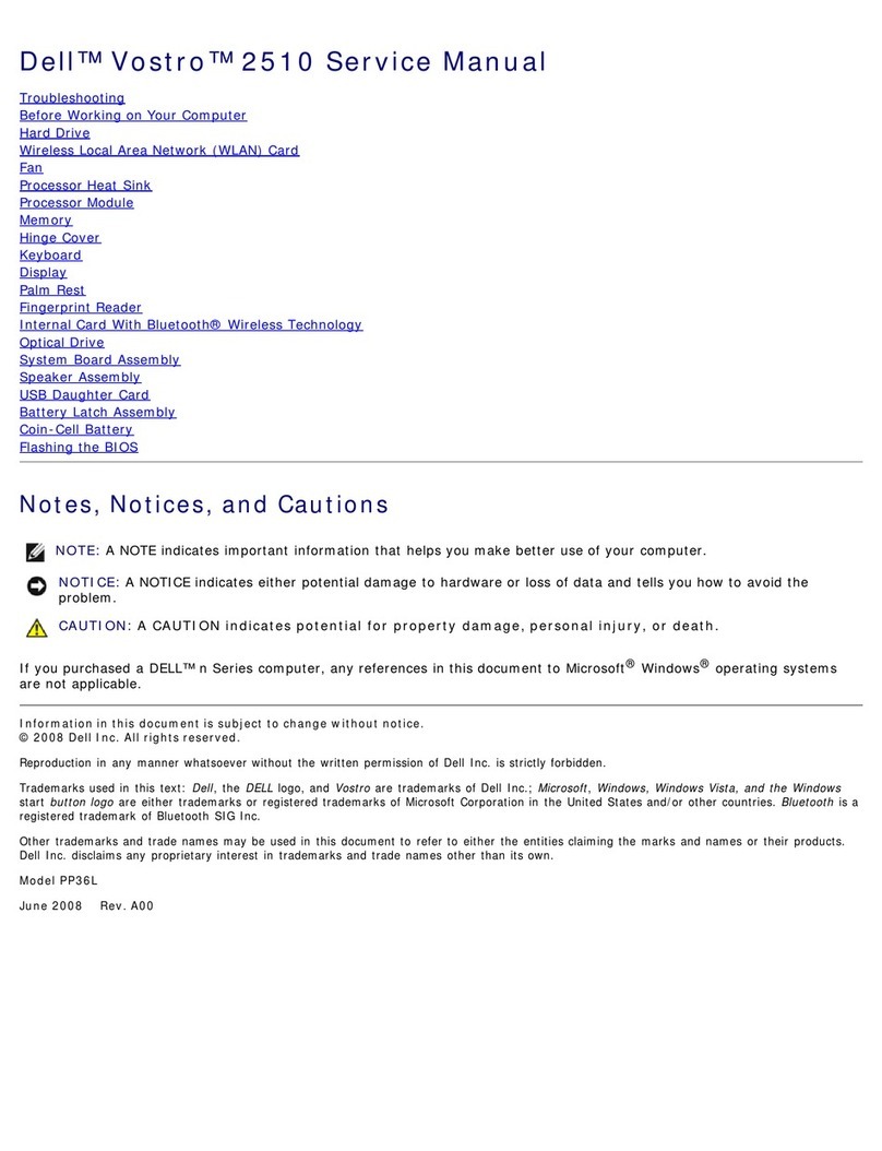Dell Vostro 2510 User manual Dell Vostro 2510 User manual