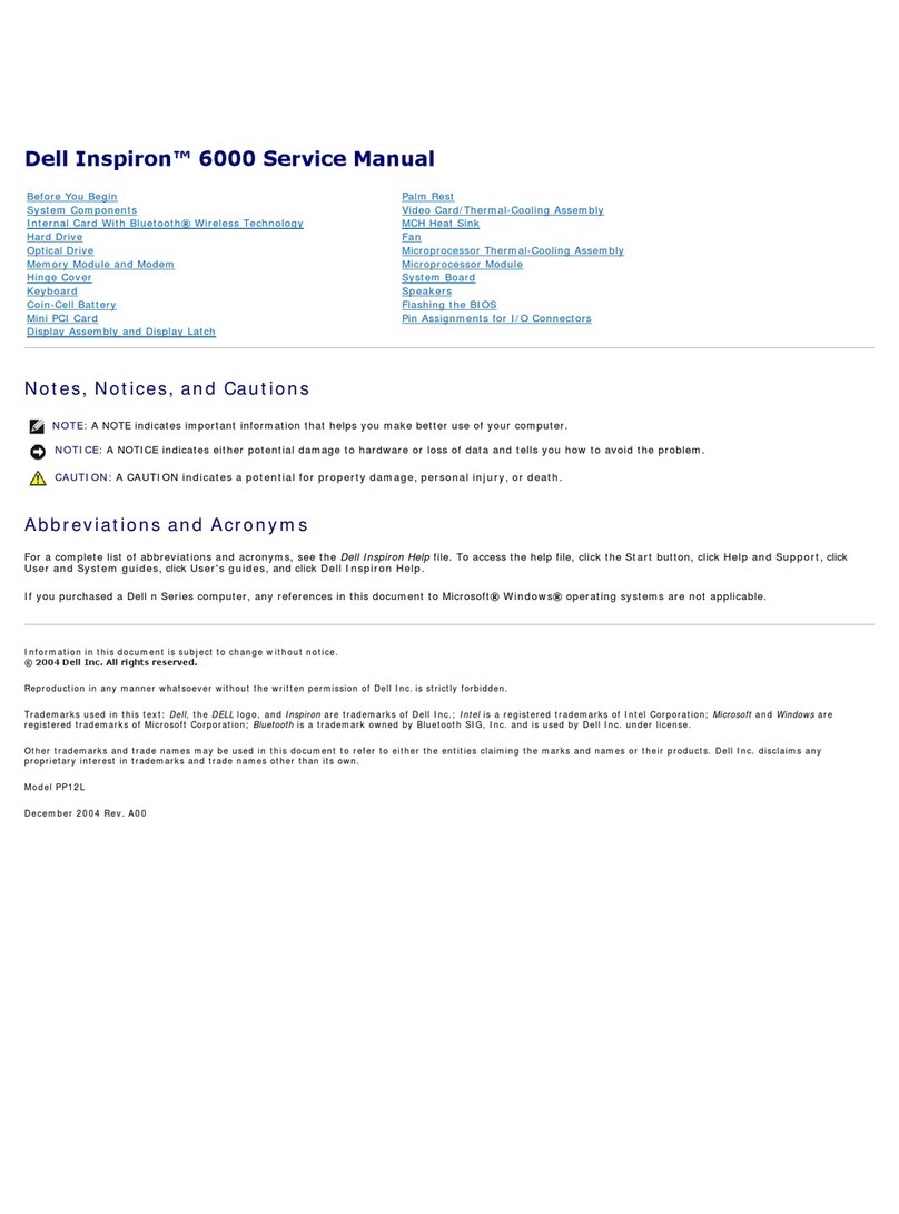 Dell Inspiron 6000 Service manual