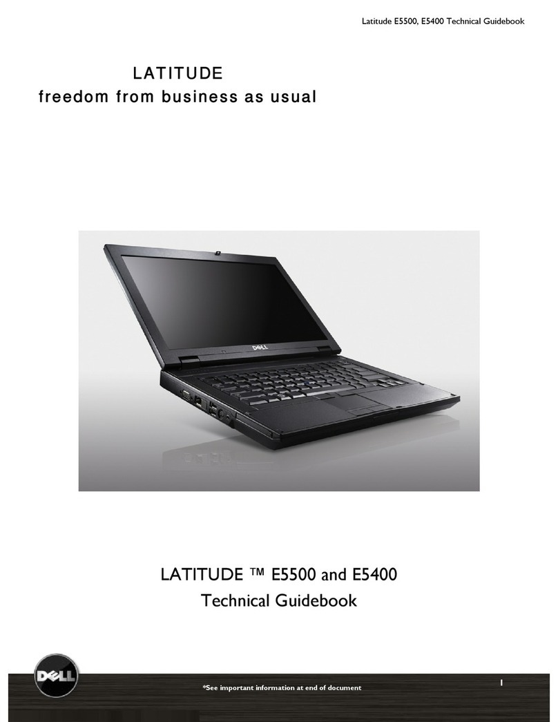 Dell E5500 - Latitude - Core 2 Duo 2.53 GHz Technical guidebook