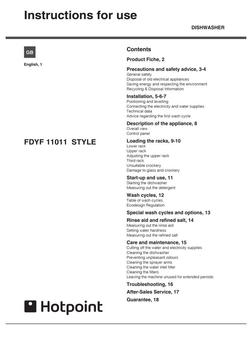 Hotpoint FDYF 11011 STYLE Instructions for use