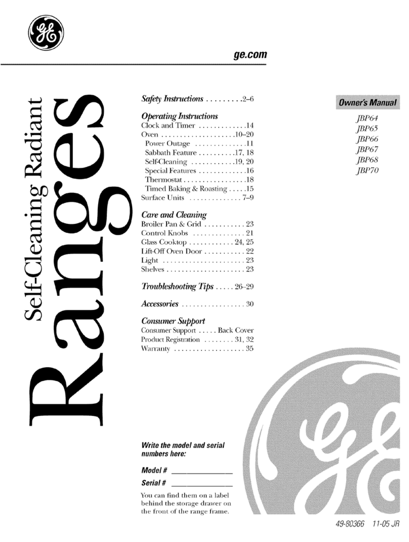 GE JBP64 User manual