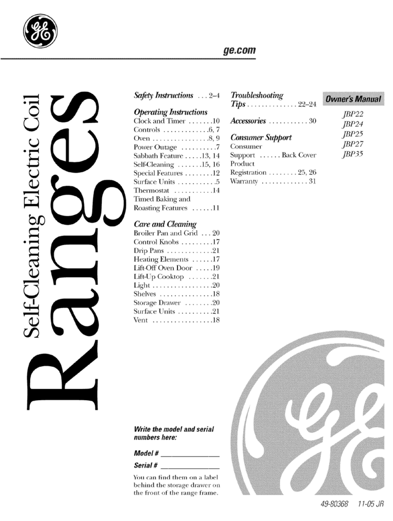 GE JBP22 User manual