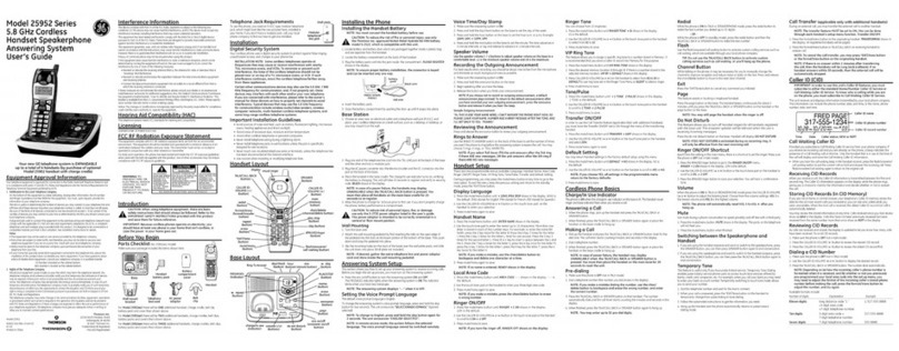 GE 25952 Series User manual