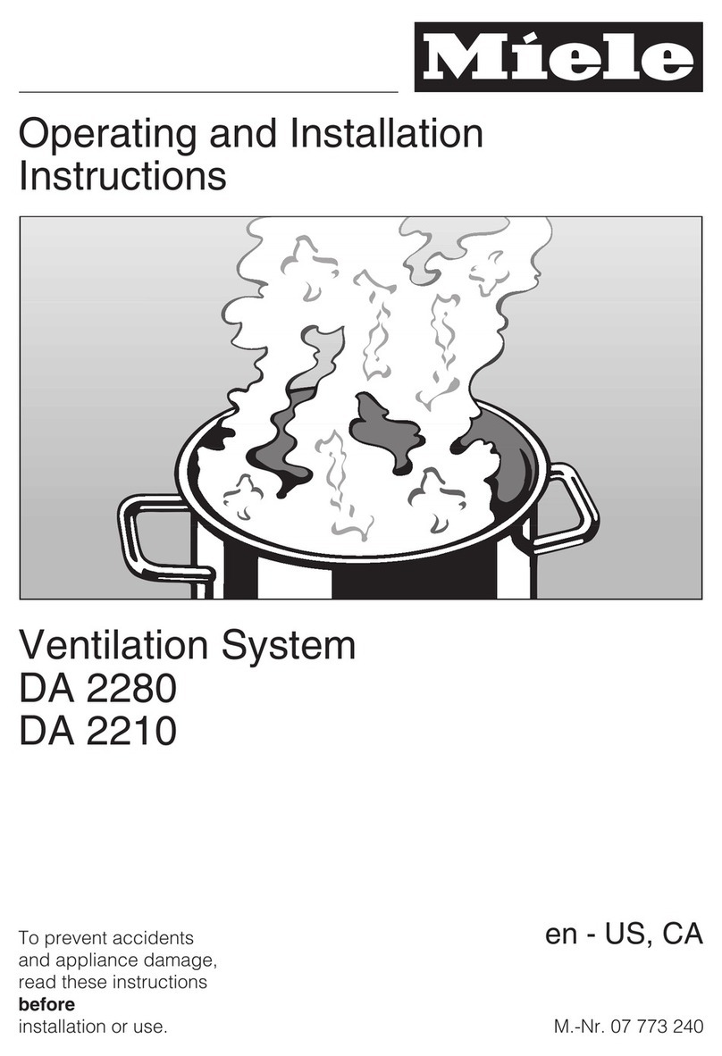Miele DA2280 Operating and installation instruction