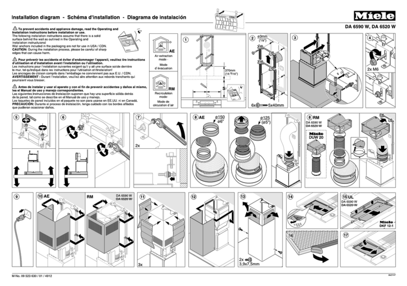 Miele DA 6590 W Installation diagram
