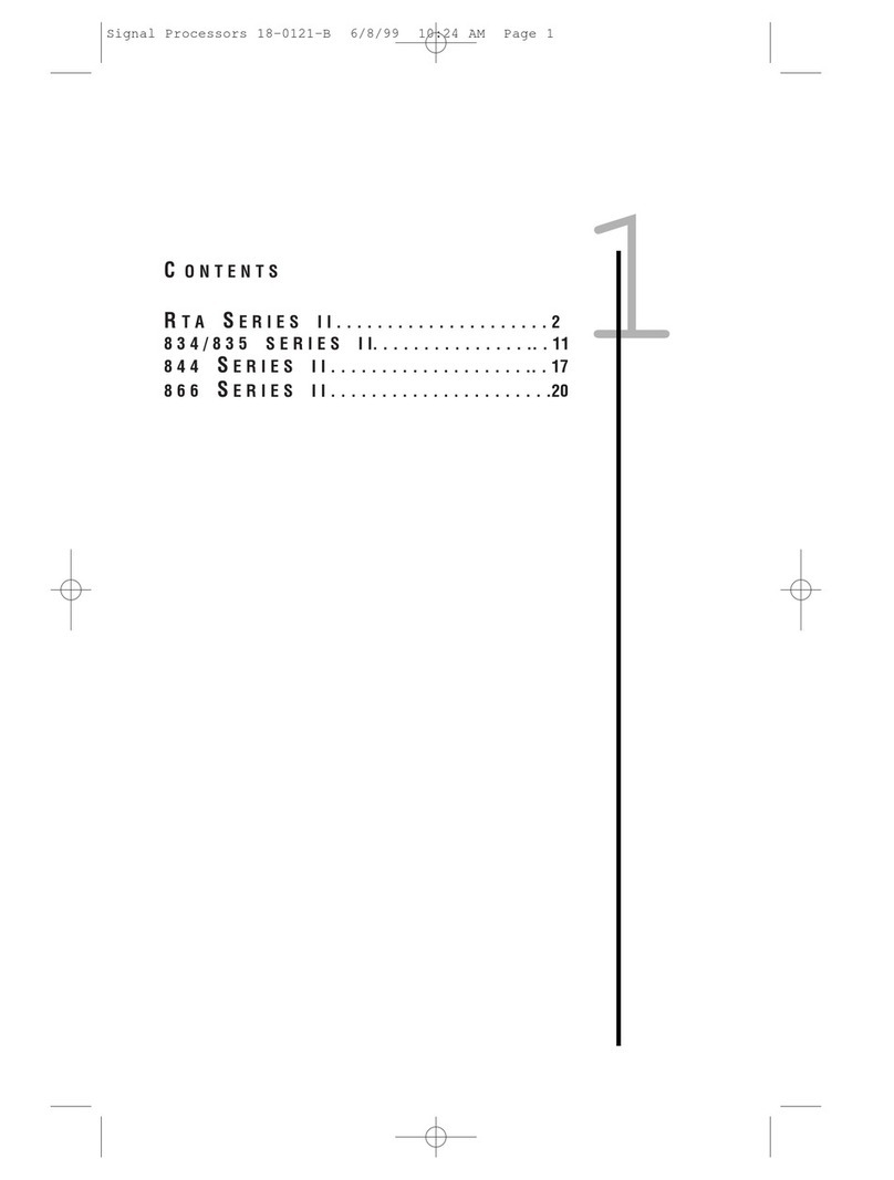 DOD RTA Signal Processors owner's manual
