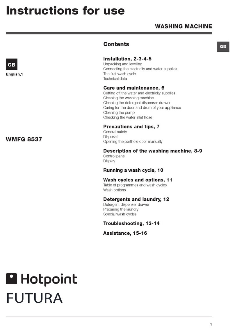 Hotpoint WMFG 8537 Instructions for use