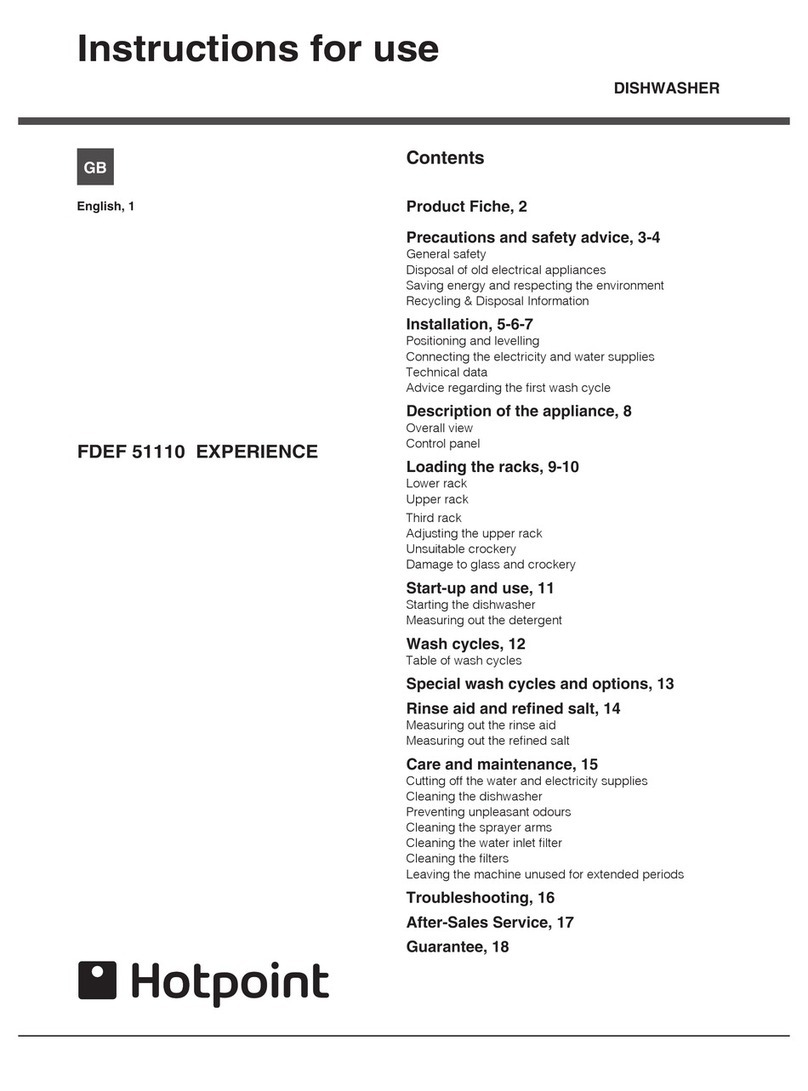 Hotpoint FDEF 51110 EXPERIENCE Instructions for use