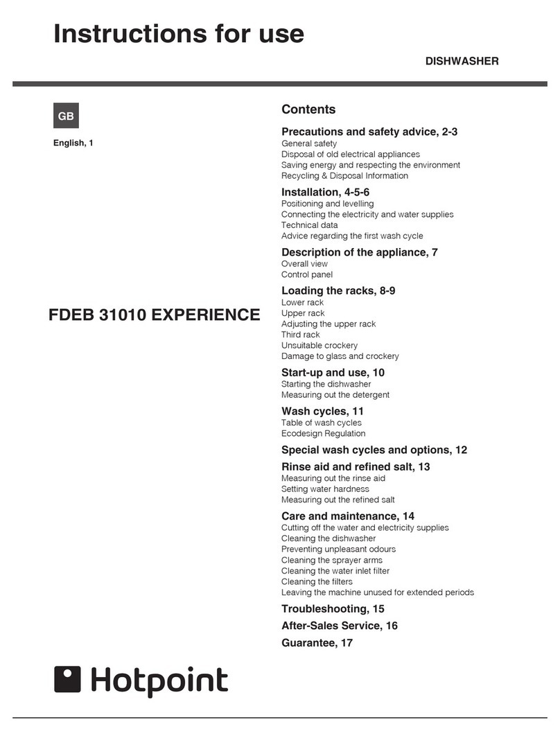 Hotpoint FDEB 31010 EXPERIENCE Instructions for use