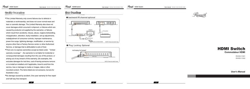 Rosewill RVHS3-11001 User manual Rosewill RVHS3-11001 User manual