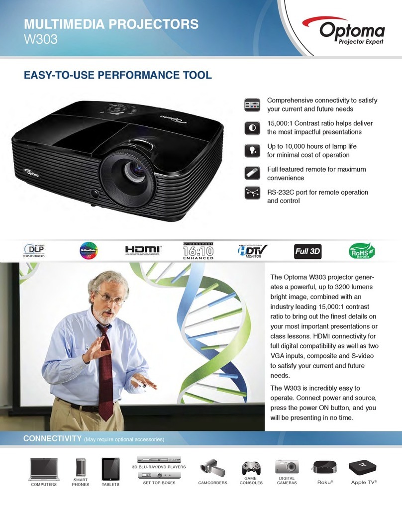 Optoma W303 User manual