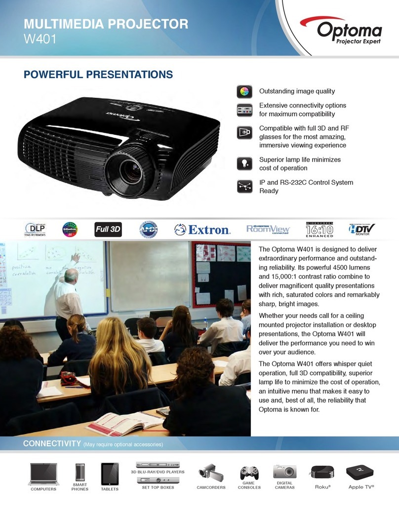 Optoma W401 User manual