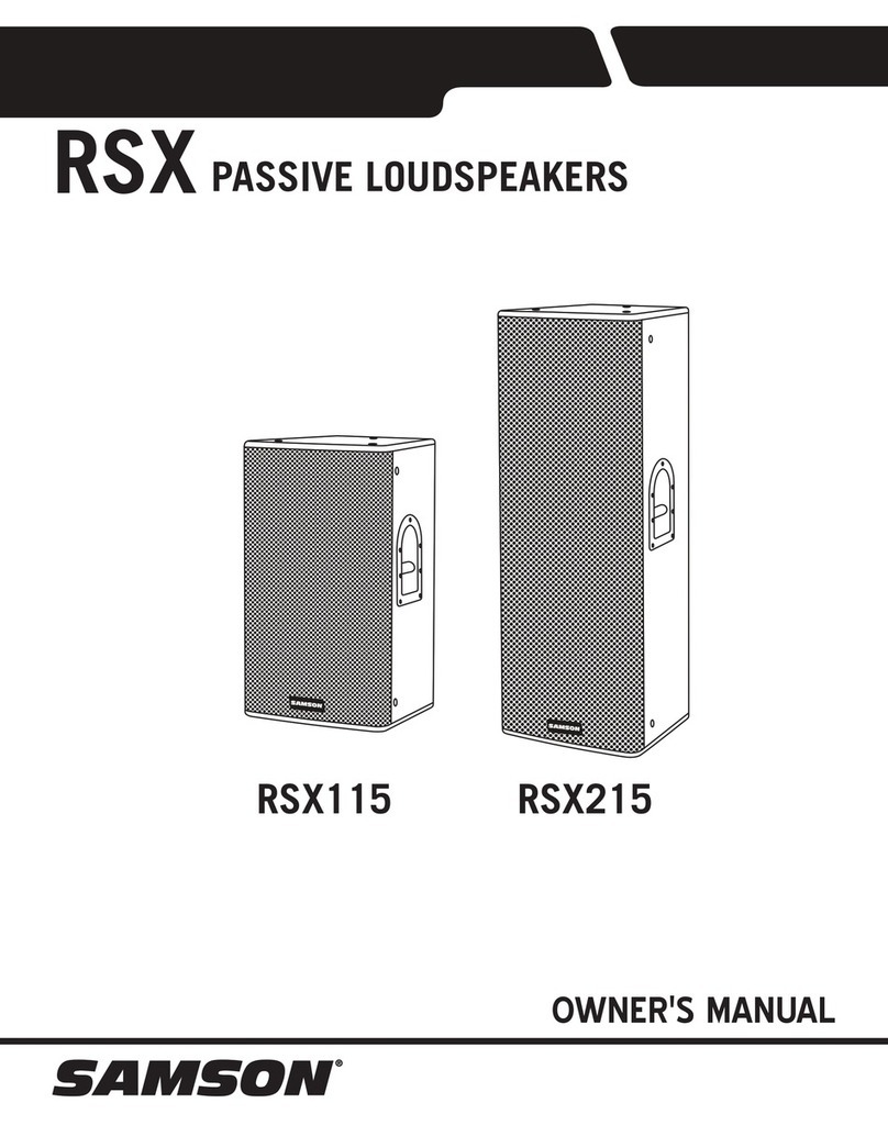 Samson RSX115 owner's manual
