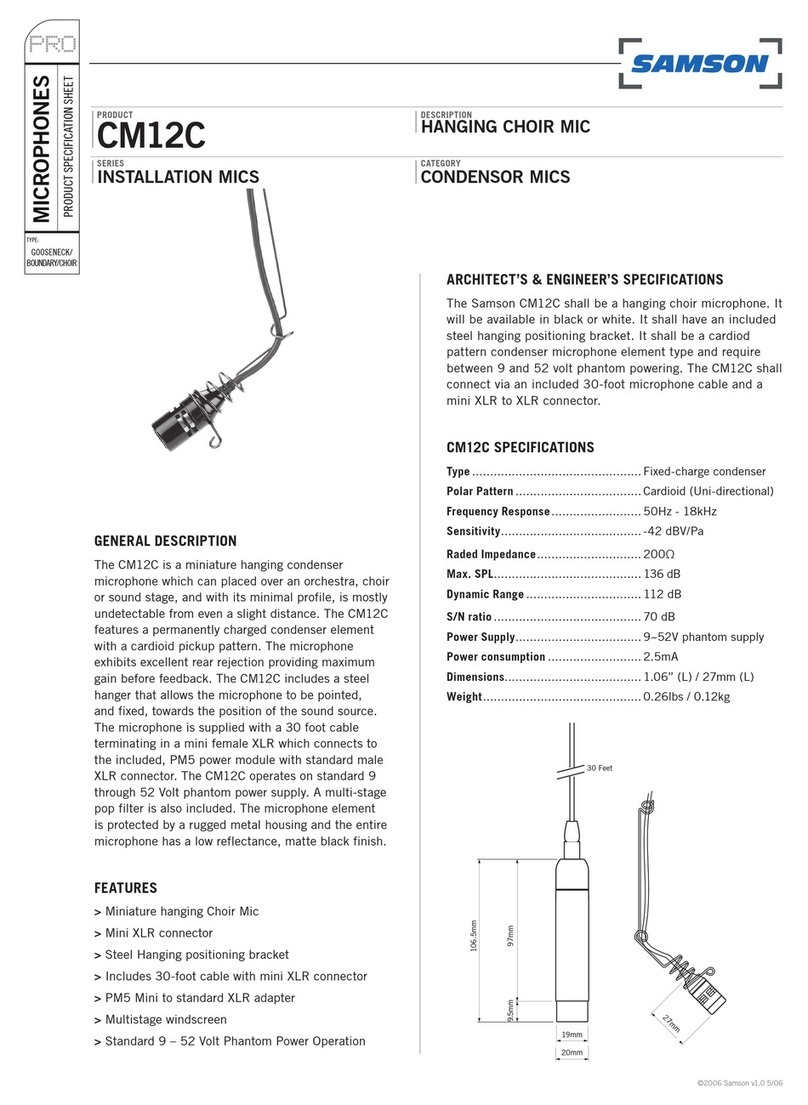 Samson CM12C Installation instructions