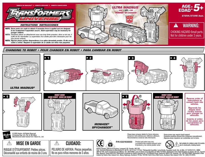 Hasbro ULTRA MAGNUS with MINICON Figure instructions