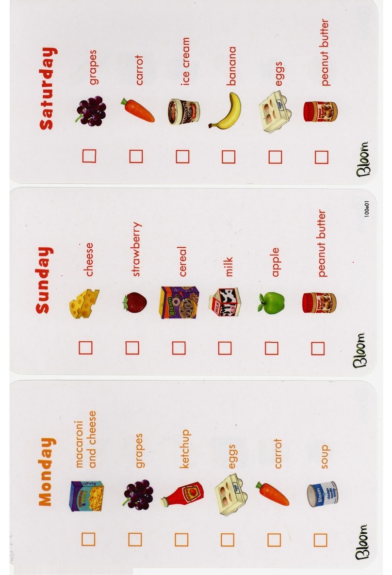 Hasbro Cranium Bloom Let's Play Shop and Match Grocery List... manual
