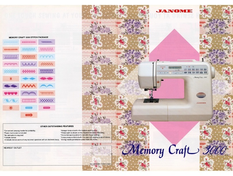 Janome Memory Craft 3000 quick guide