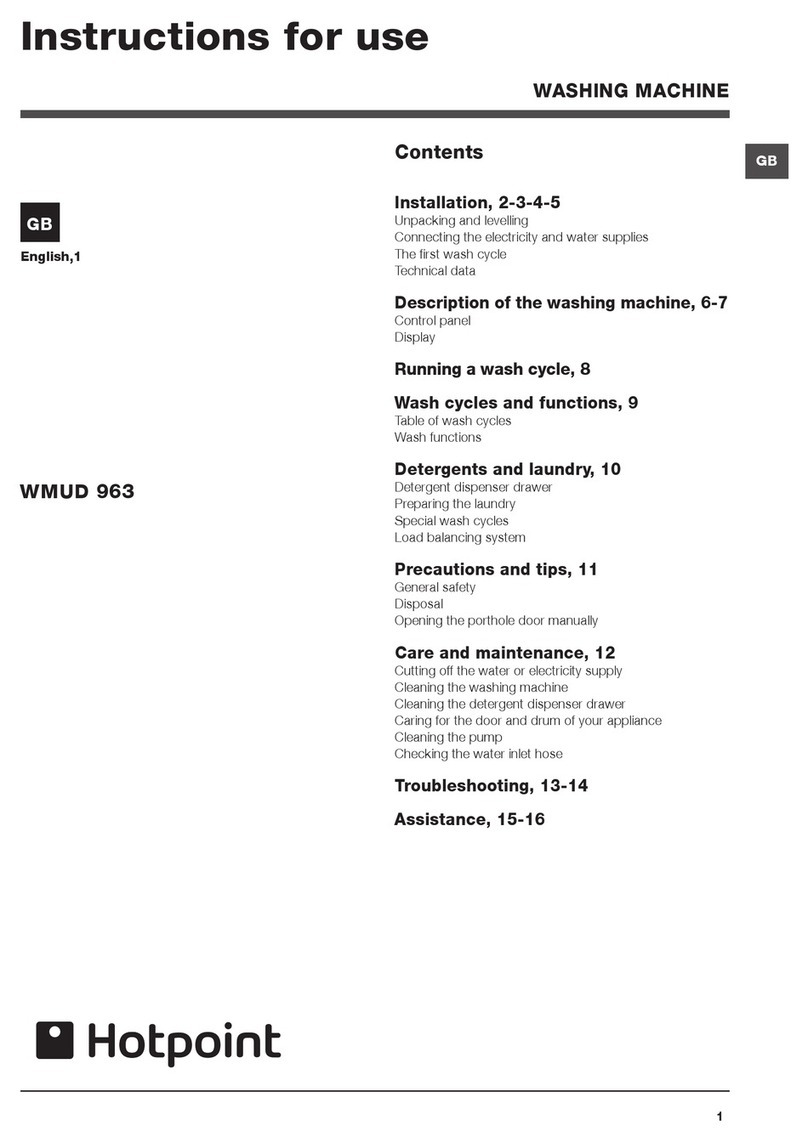 Hotpoint WMUD 963 Instructions for use