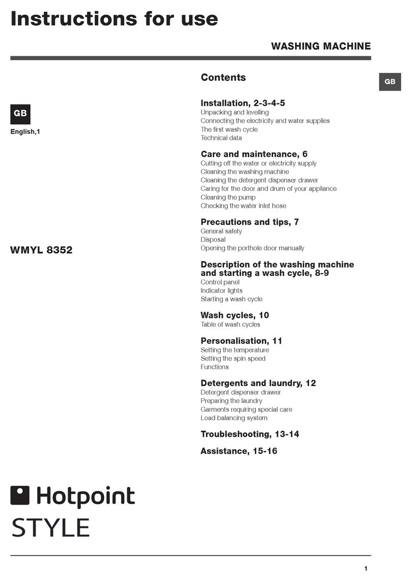 Hotpoint Style WMYL 8352 Instructions for use