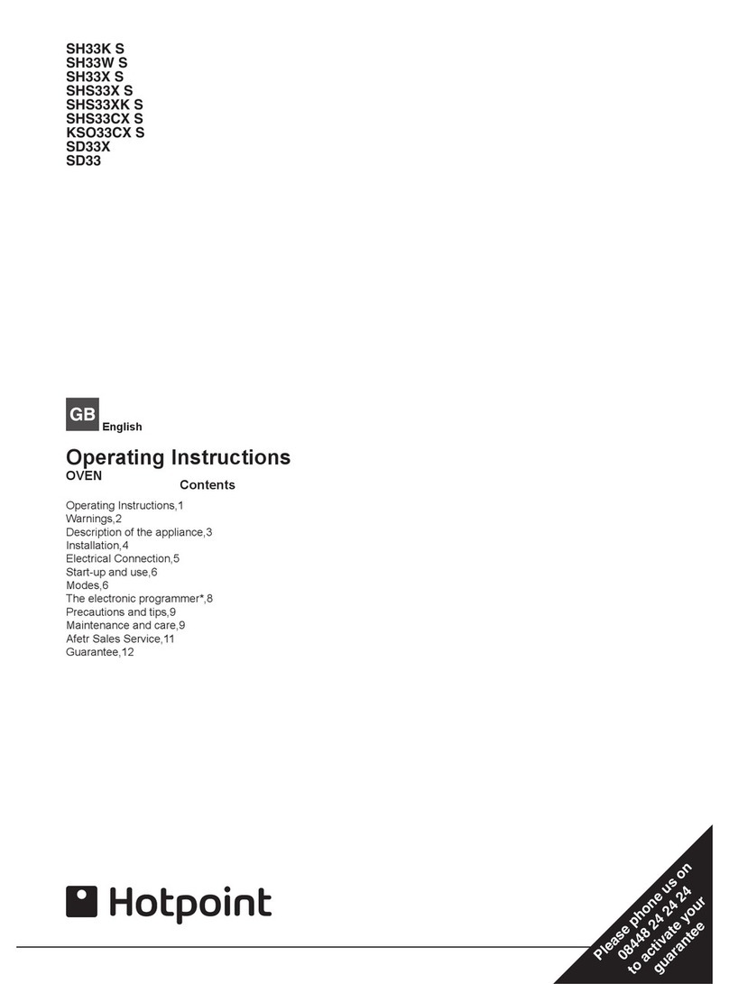 Hotpoint SH33K S operating instructions