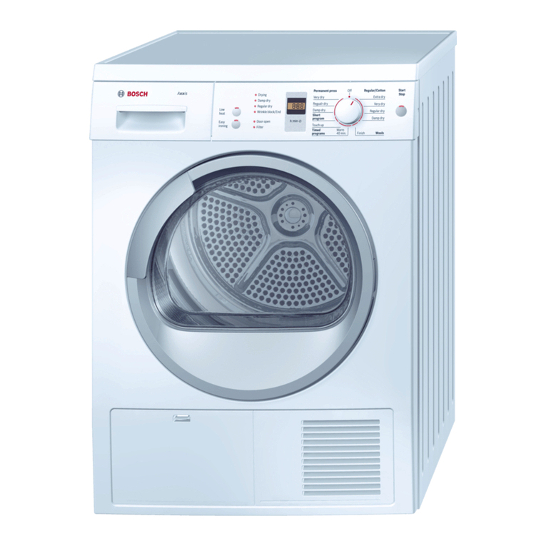 Bosch WTE86300US/03 Operating & installation instruction Bosch WTE86300US/03 Operating & installation instruction
