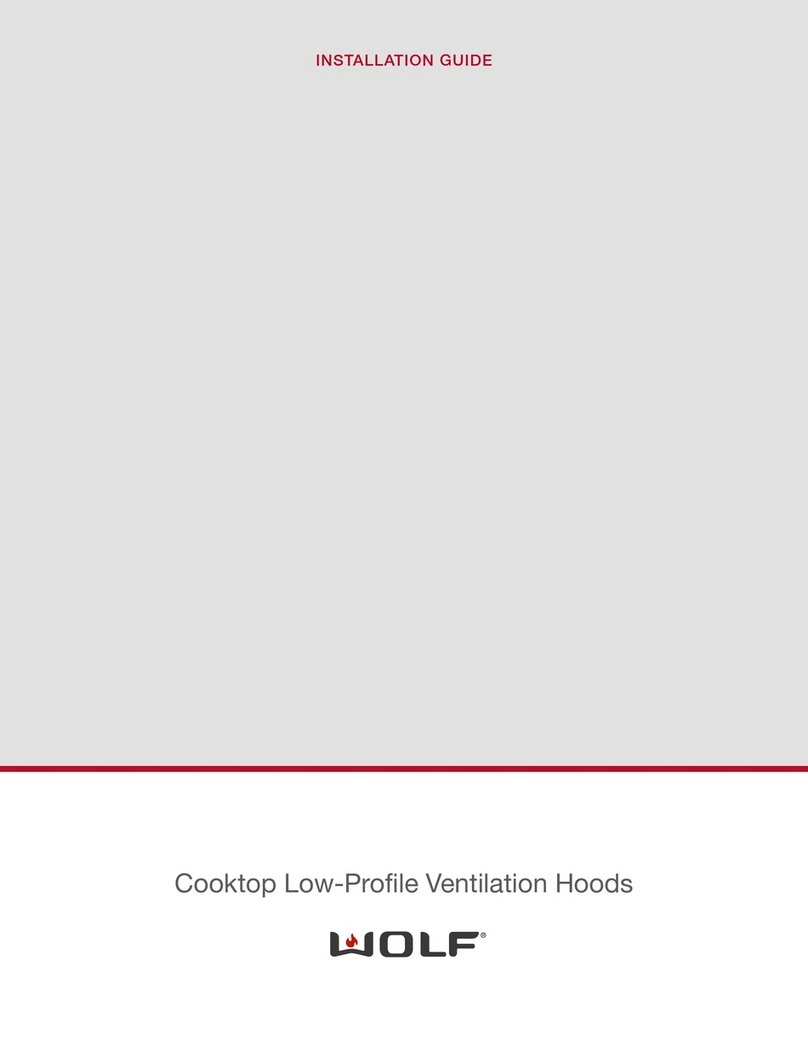Wolf Cooktop Low-Profile Hood installation guide Wolf Cooktop Low-Profile Hood installation guide