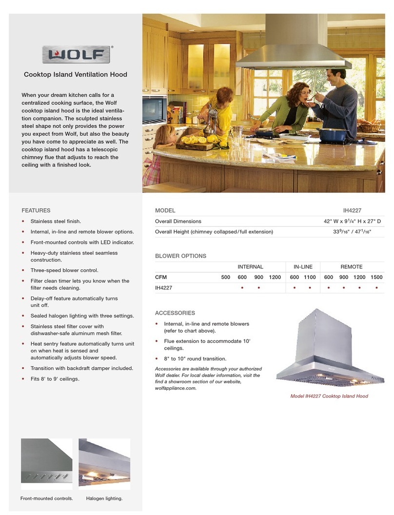 Wolf IH4227 User manual